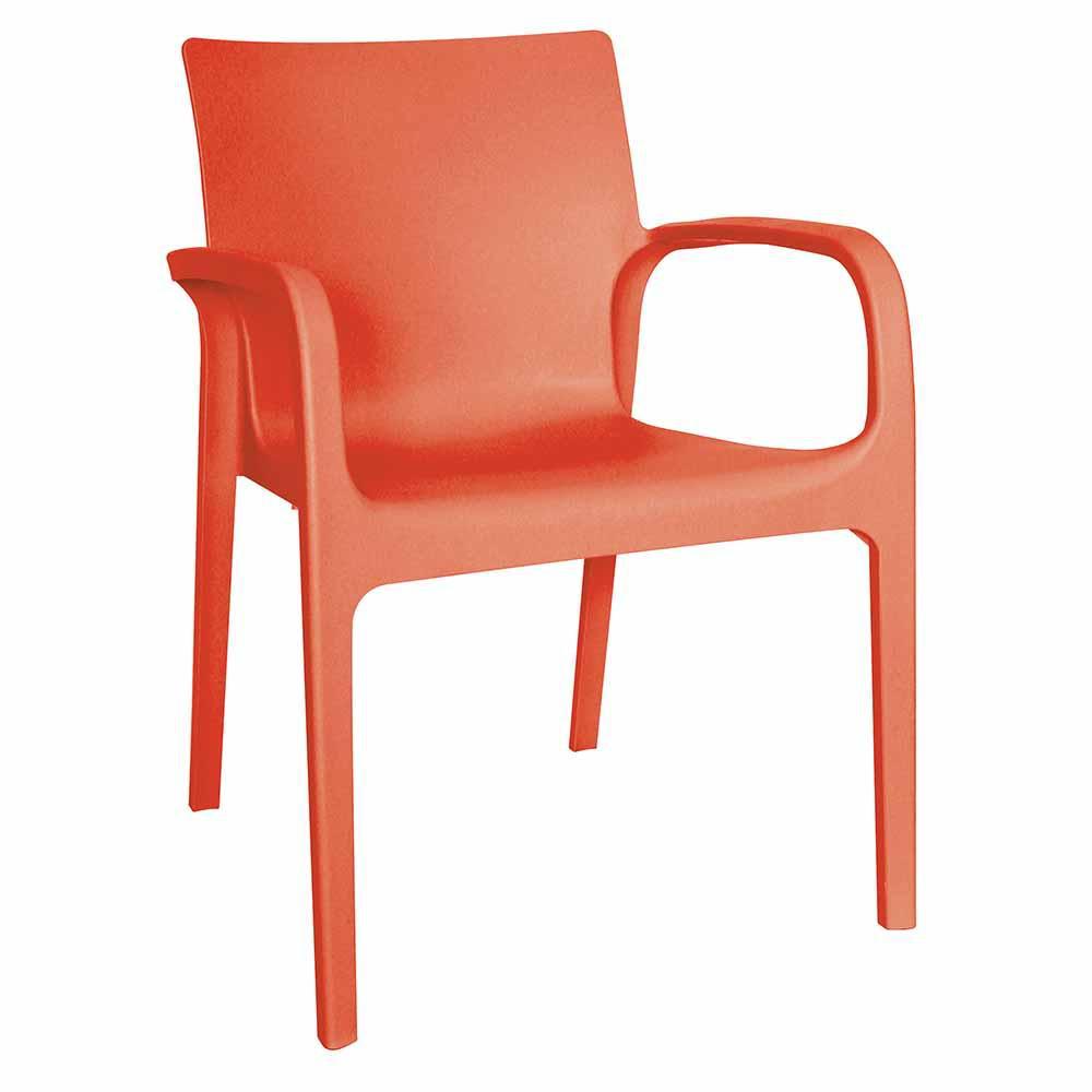 SILLA OFFIHO ALISSA OHV-91 | Silla Uso Comercial Residencial para Restaurante Cafeteria Terraza | Resistente Rayos UV | Varios Colores | Polipropileno | Interior + Exterior | Bar Fonda Cenaduría Bistro Jardín Casa Hogar Patio Verde Rojo Azul Blanco Naranja Cappuccino Negro Mostaza Fucsia Turquesa