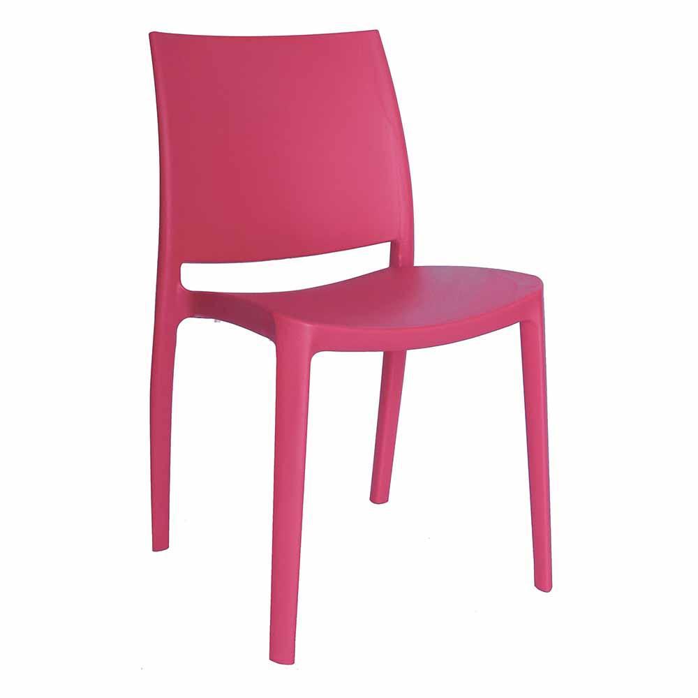 SILLA OFFIHO SENSILLA OHV-97 | Silla Uso Comercial Residencial para Restaurante Cafetería Terraza | Resistente Rayos UV | Polipropileno | Interior + Exterior | Bar Fonda Cenaduria Bistro Jardin Casa Hogar Patio Azul Blanco Gris Fucsia Naranja Rojo Verde Capuccino Mostaza Turquesa